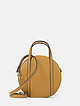 Круглая сумка-тоут из кожи медово-коричневого оттенка  Ripani