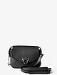 Черная прямоугольная сумочка через плечо из сафьяновой кожи со съемным ремешком  Azaro