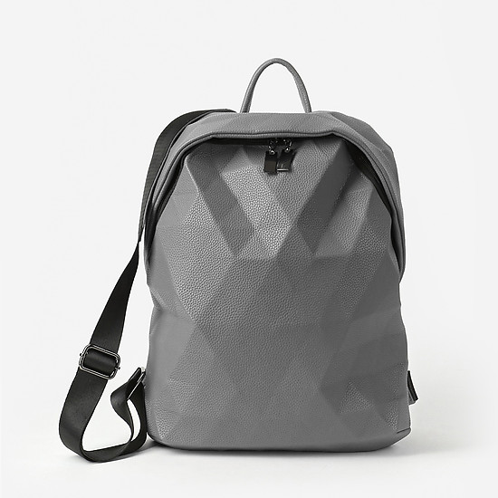 Серый рюкзак из экокожи в футуристичном дизайне  Boogie Street