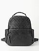 Черный рюкзак из кожи с имитацией плетения  Bruno Rossi