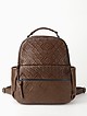 Коричневый рюкзак из кожи с имитацией плетения  Bruno Rossi
