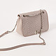 Мраморно-бежевая сумочка кросс-боди из стеганой кожи  Marina Creazioni