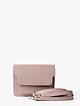 Пыльно-розовая сумочка кросс-боди в жестком силуэте из мелкозернистой кожи  Deboro