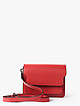 Красная сумочка кросс-боди в жестком силуэте из мелкозернистой кожи  Deboro