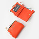 Оранжевый кожаный кошелек в ретро стиле  Di Gregorio