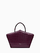 Фиолетовая сумка-тоут из кожи под крокодила  Arcadia