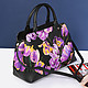Классические сумки Марина креазони 3927 00426 PER0760 black violet tulips