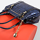 Классическая сумка Marino Orlandi 3939 croc metallic blue