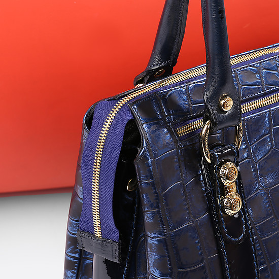 Классические сумки Марино Орланди 3939 croc metallic blue