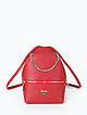 Красный кожаный рюкзак с ручкой-цепочкой  Marina Creazioni
