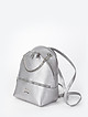 Серебристый кожаный рюкзак с ручкой-цепочкой  Marina Creazioni