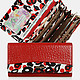 Красный бумажник с контрастной деталью  Alessandro Beato