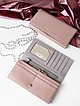 Пудрово-розовый кожаный кошелек на кнопке  Alessandro Beato