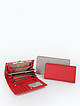 Красный кошелек из мелкозернистой кожи на кнопке  Alessandro Beato