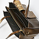 Классическая сумка Carlo Salvatelli 401 bronze python