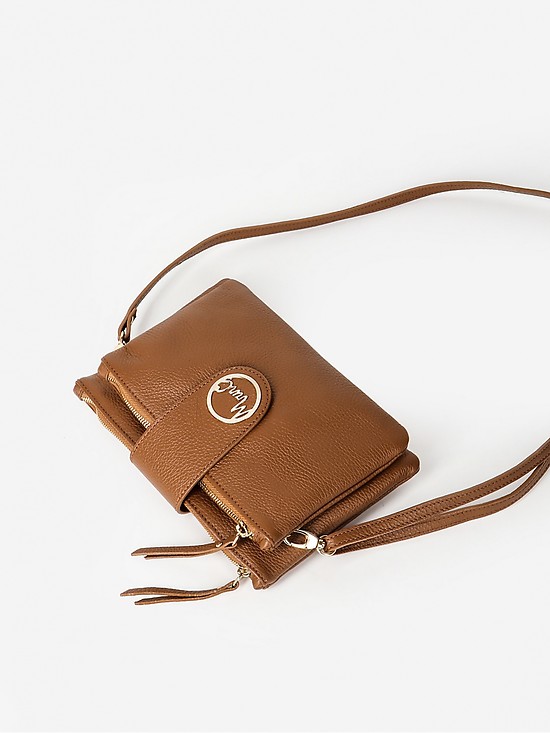 Мягкая сумочка-планшет из коричневой кожи  Marina Creazioni