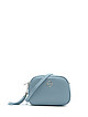 Голубая кожаная сумочка кросс-боди с кисточкой  Folle