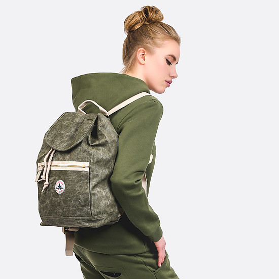 Практичный городской рюкзак цвета хаки со свободной организацией пространства  Converse