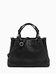 Черная сумка-тоут из плетеной мягкой кожи с винтажным эффектом  Folle