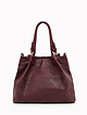 Бордовая сумка-тоут из плетеной мягкой кожи с винтажным эффектом  Folle