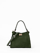 Небольшая зеленая замшевая сумочка-боулер  Gianni Notaro