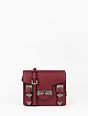 Темно-красная кожаная сумочка через плечо в винтажном дизайне  La Martina