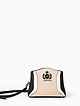 Сумочка кросс-боди в стиле колор-блок из черной и бежевой экокожи  La Martina