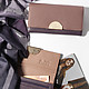 Кожаный кошелек с красивой перламутровой пряжкой  Alessandro Beato