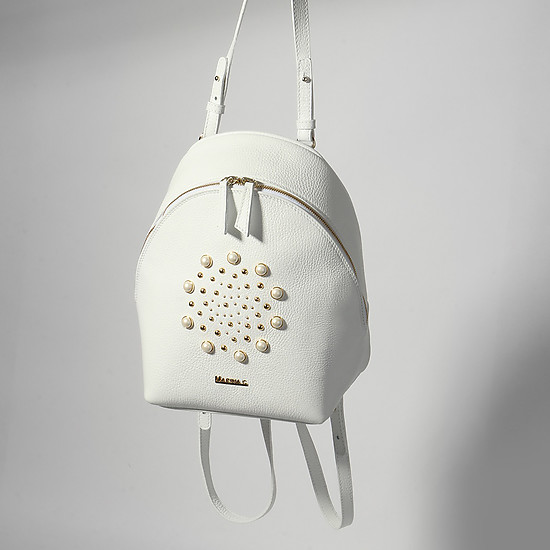 Белоснежный рюкзак в романтическом стиле  Marina Creazioni
