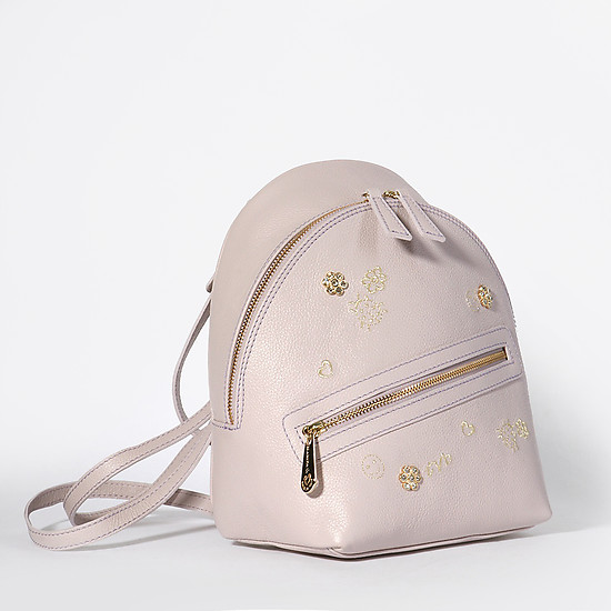 Пастельно-лавандовый рюкзак с золотистым декором  Marina Creazioni