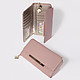 Пудрово-розовый горизонтальный кошелек на кнопке и молнии из натуральной кожи с золотистой внутренней отделкой  Alessandro Beato