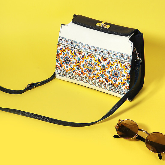 Геометричная сумочка кросс-боди с принтом  Marina Creazioni