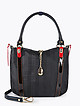 Черная сумка на плечо из брендового текстиля  Marino Orlandi