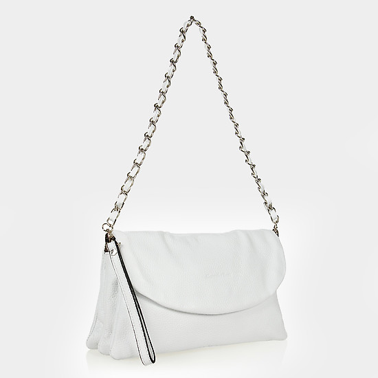 Белая сумочка-клатч с двумя ремешками  Alessandro Beato
