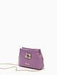 Фиолетовая кожаная сумочка кросс-боди с кристаллами Swarovski  Marina Creazioni