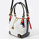 Белоснежная сумка с контрастными лаковыми деталями  Marino Orlandi
