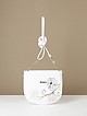 Полукруглая белая сумочка через плечо с металлизированным принтом  Marina Creazioni