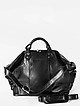 Черная кожаная дорожная сумка в винтажном стиле  Alessia