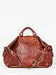 Коричневая кожаная дорожная сумка в винтажном стиле  Alessia