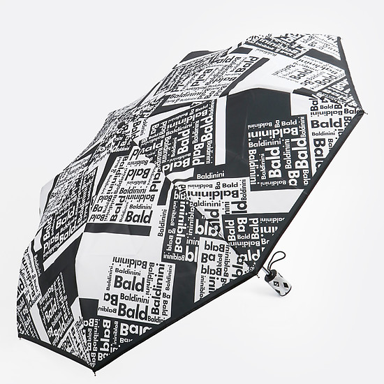 Складной черно-белый зонт  Baldinini