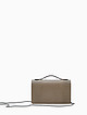 Маленькая прямоугольная сумочка кросс-боди из серо-бежевой кожи под рептилию с ручкой  BE NICE