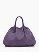Фиолетовая сумка-боулер из мягкой кожи  BE NICE