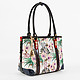 Кожаная сумка с принтом тропических цветов  Marino Orlandi