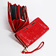 Красный кошелек-клатч из лаковой кожи с тиснением под рептилию  Alessandro Beato