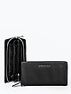 Черный кошелек-клатч из крупнозернистой кожи  Alessandro Beato