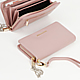 Пудрово-розовый кожаный кошелек-клатч на молнии  Alessandro Beato