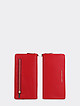 Красный кошелек-клатч из кожи с узорной прострочкой  Alessandro Beato