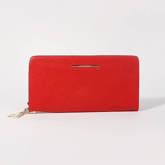 Красный кошелек-клатч из натуральной кожи  Alessandro Beato