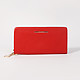 Красный кошелек-клатч из натуральной кожи  Alessandro Beato