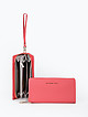 Розовый кожаный кошелек-клатч  Alessandro Beato